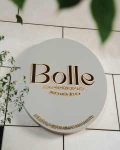 bolle restaurant signboard